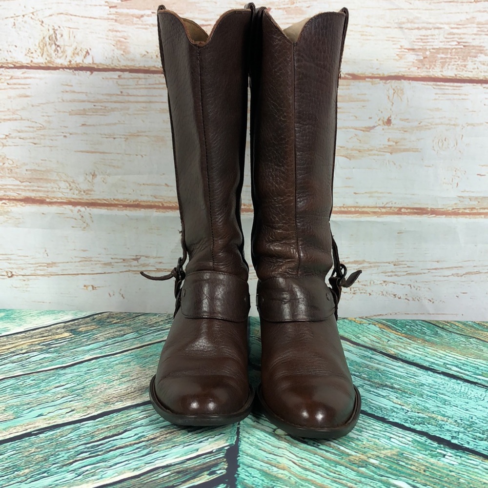 SH97 - Born Crown Tall Leather Boots Women’s 8 - Picture 2 of 8